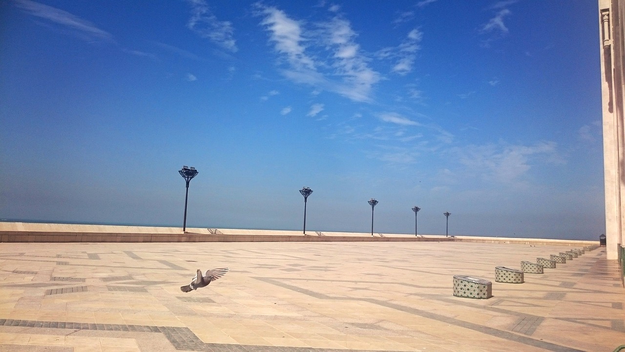 Place Mohammed V square and fountain in Casablanca, Morocco