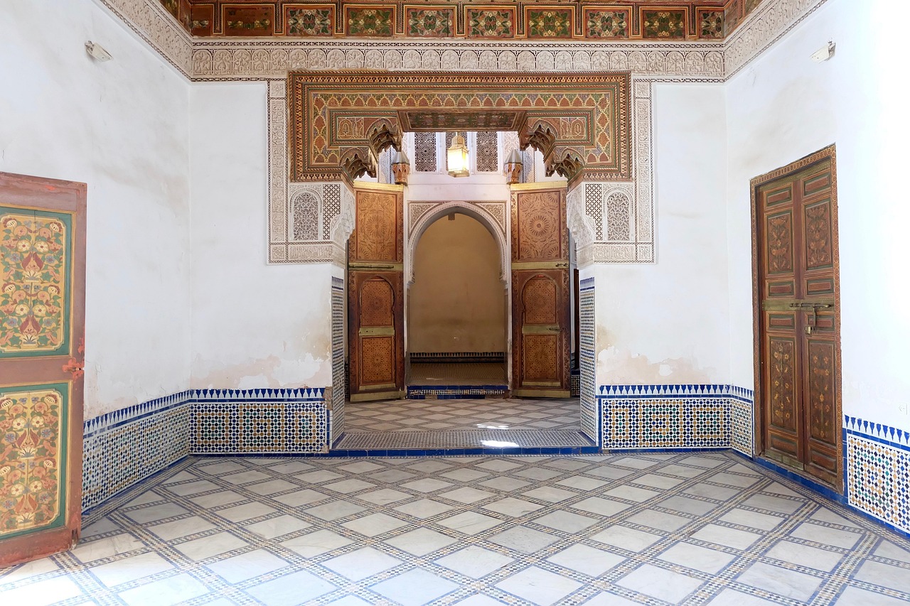 Bahia Palace courtyard in Marrakesh