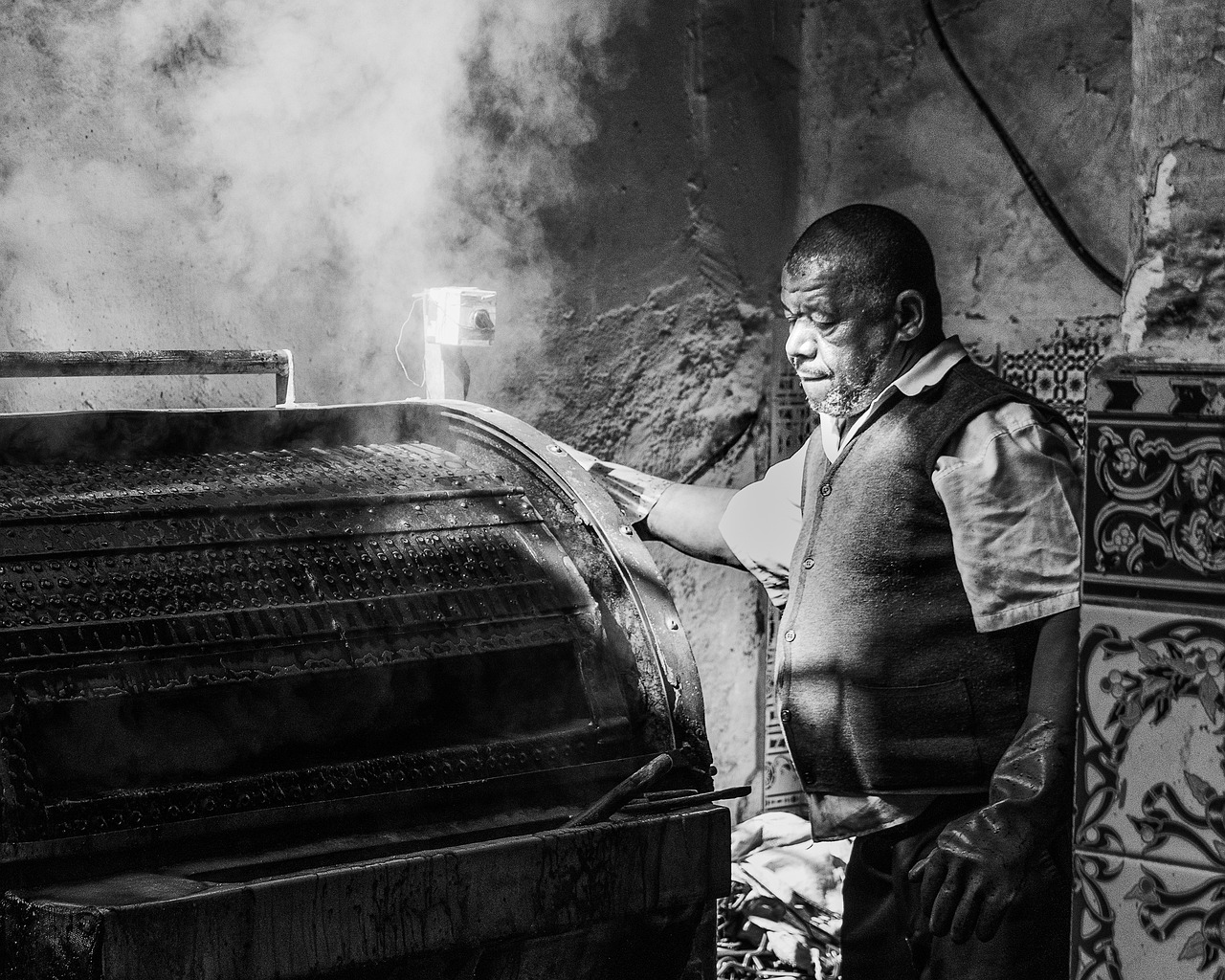 Traditional tanneries in Marrakesh
