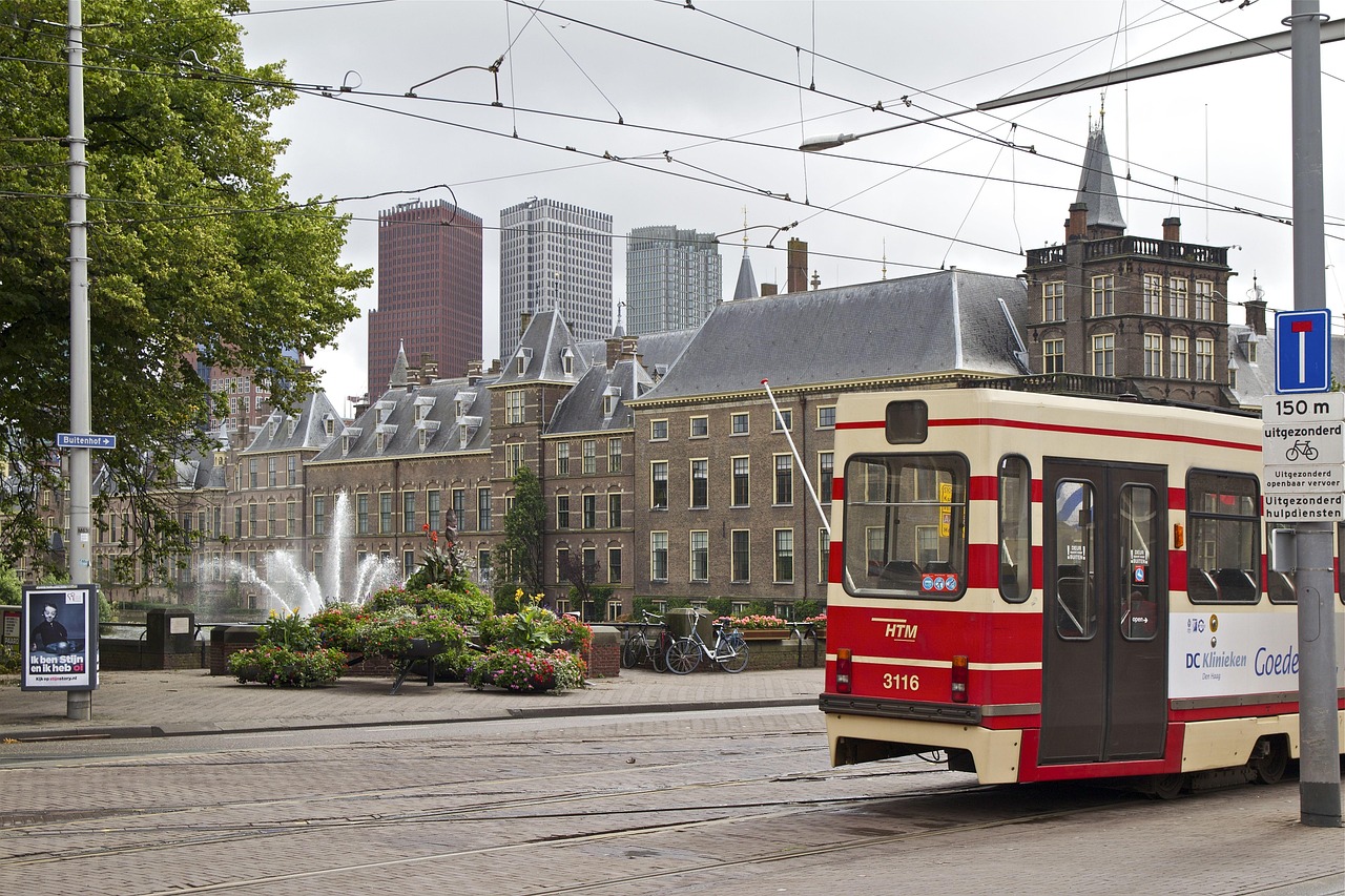 Tram in The Hague Netherlands