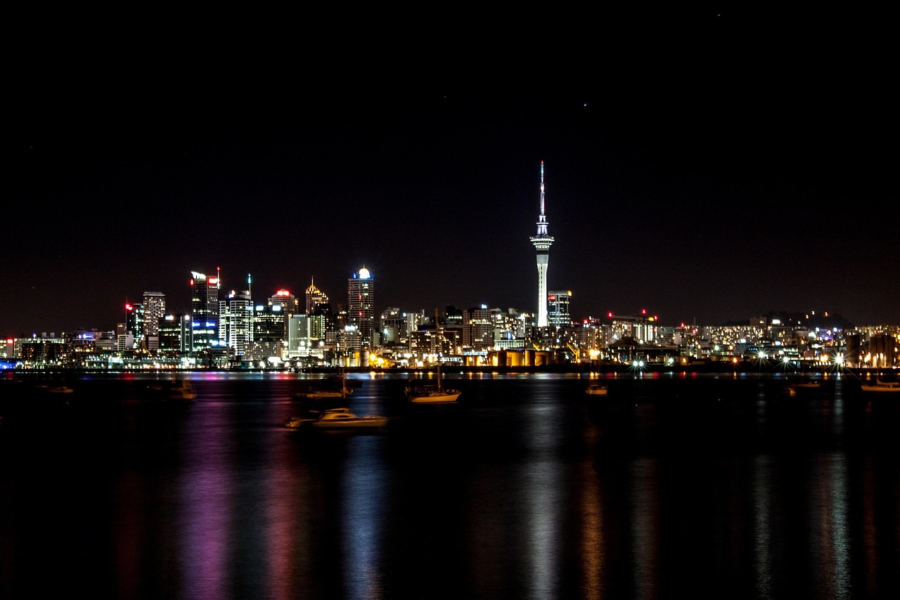 Auckland skyline at night