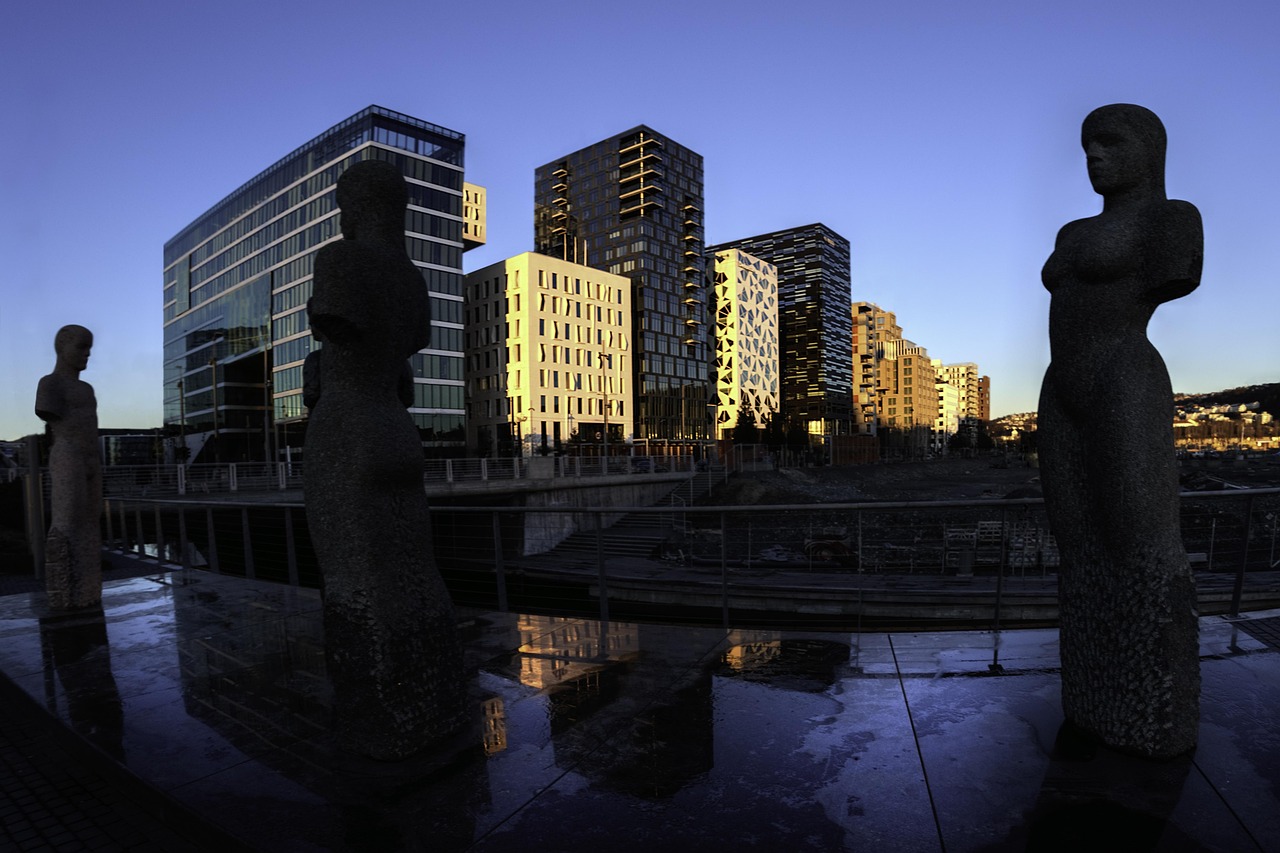 Barcode skyline in Oslo
