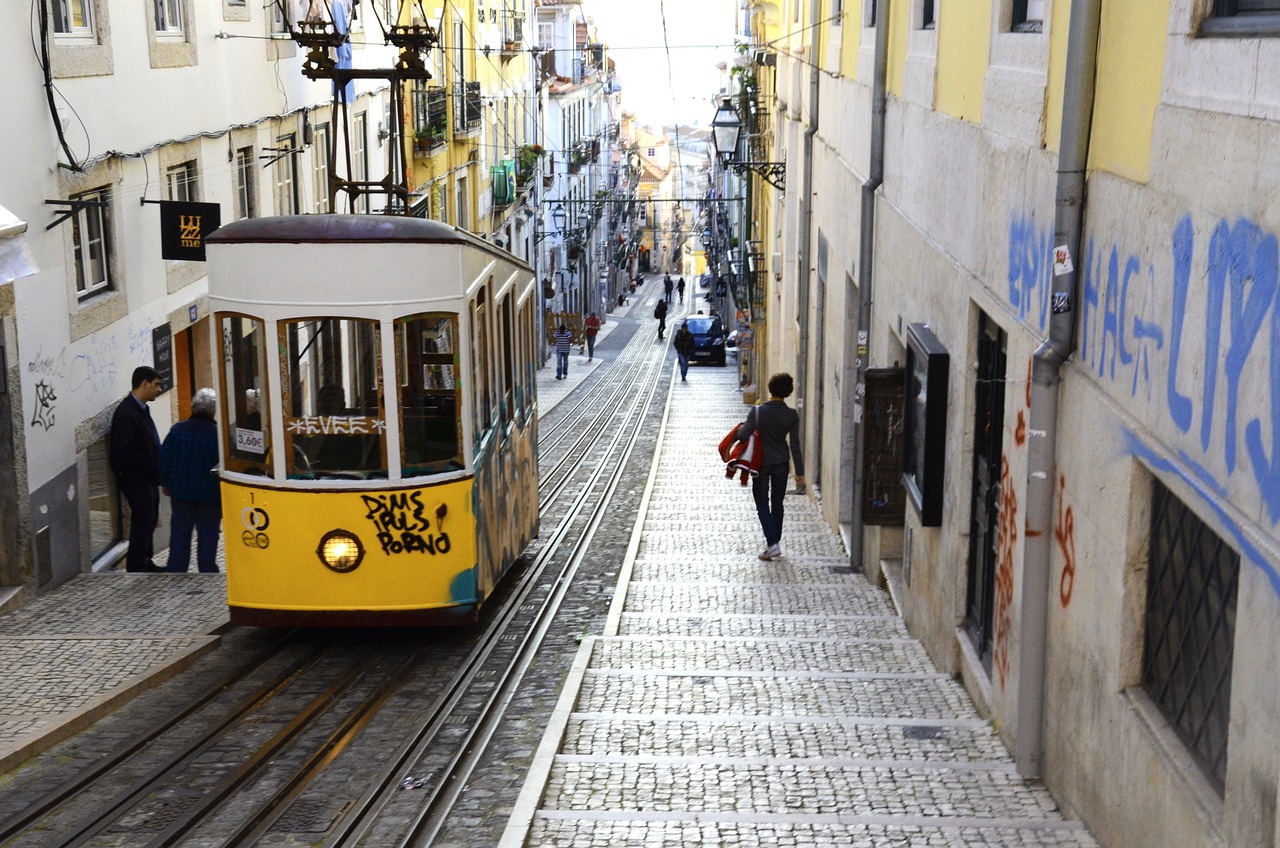 Iconic Tram 28 in Lisbon