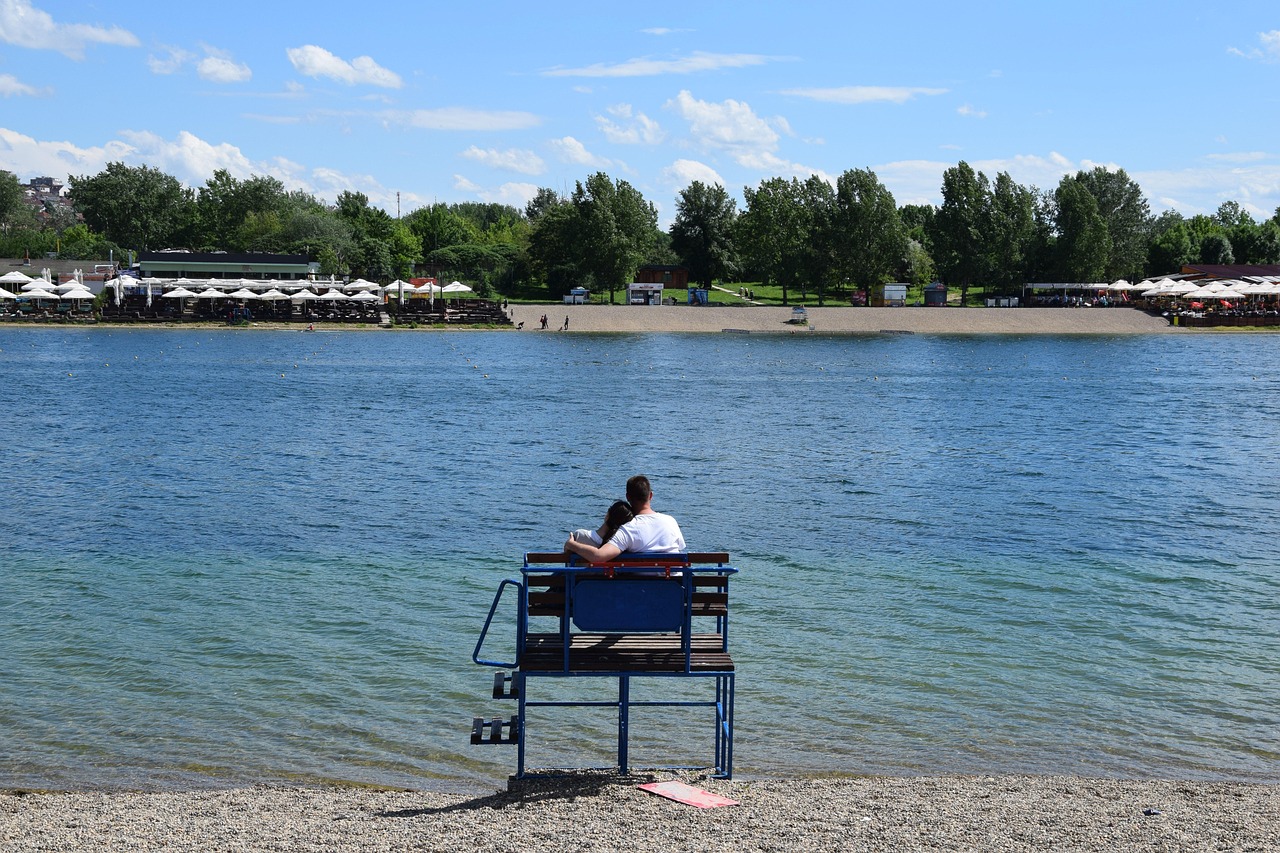 Ada Ciganlija lake and beach in Belgrade