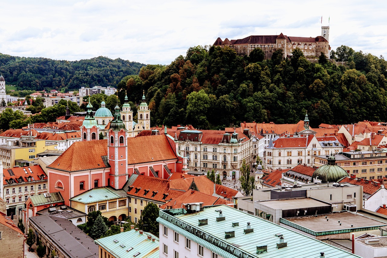 Ljubljana Castle on the hill above the city