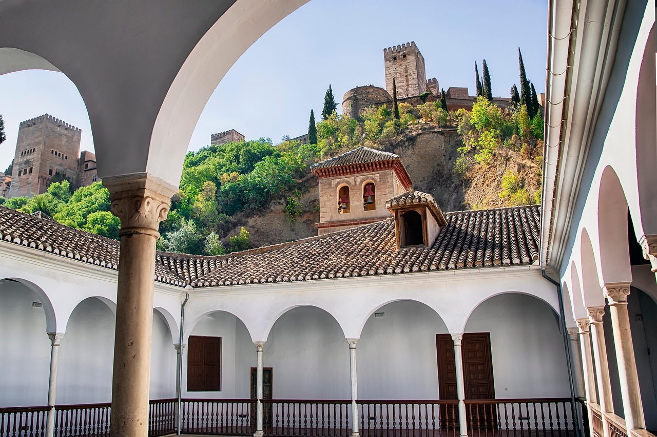 Alhambra Museum artifacts inside Charles V Palace