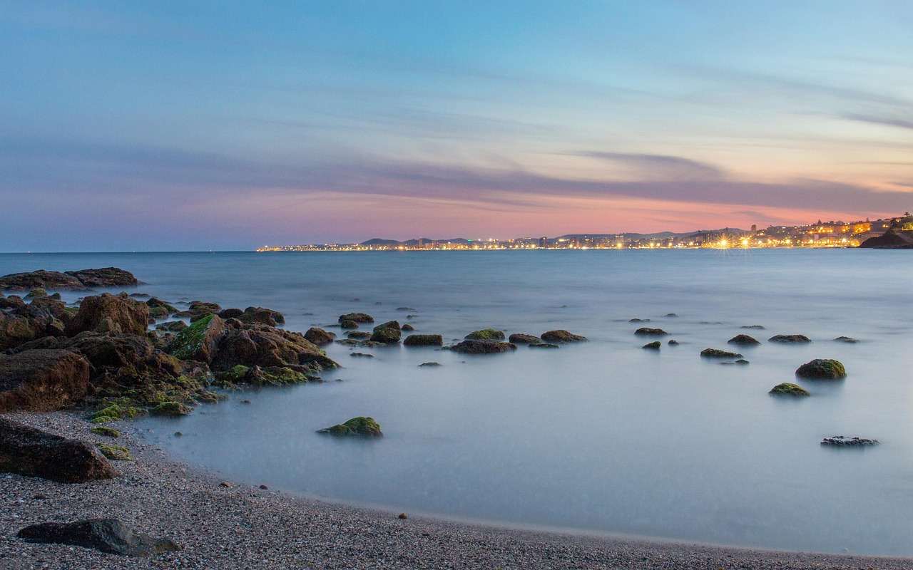 Costa del Sol coastline with towns and beaches