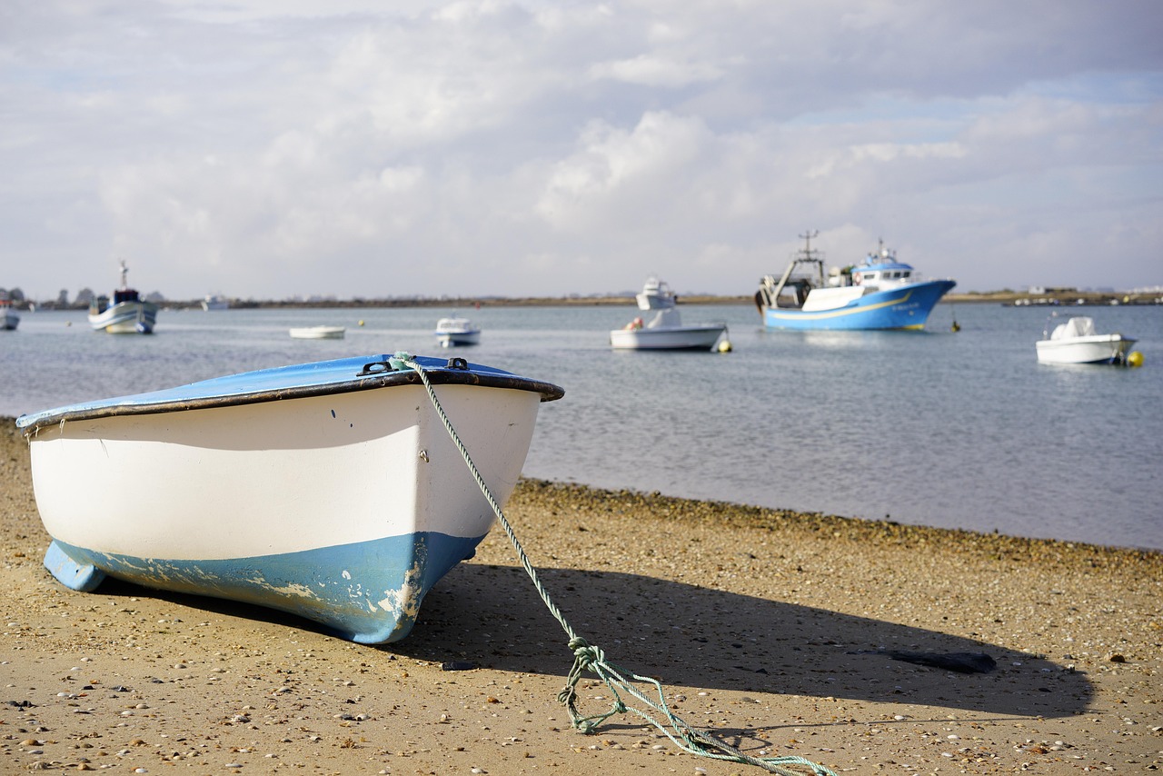 Huelva province sandy coastline