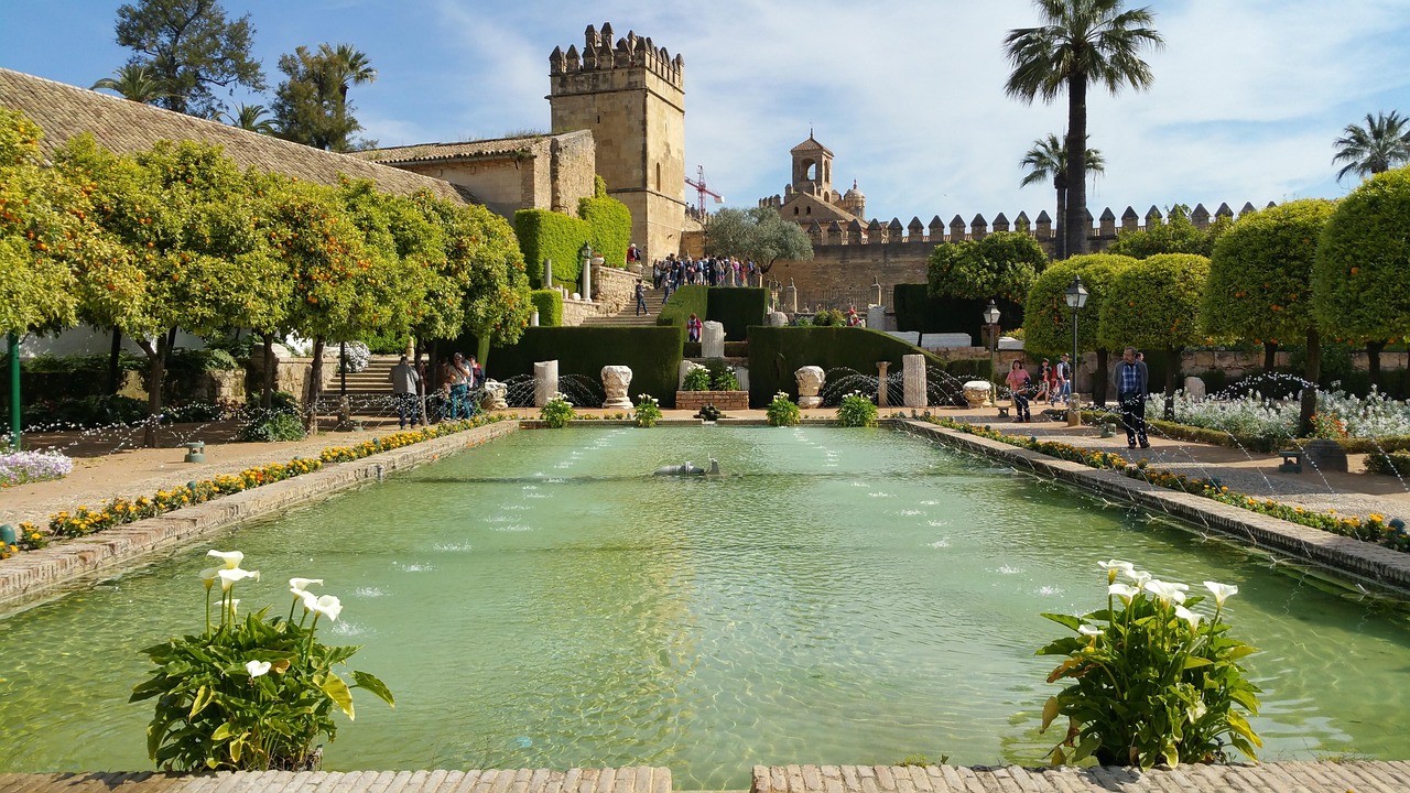 Gardens of the Alcazar de los Reyes Cristianos in Cordoba