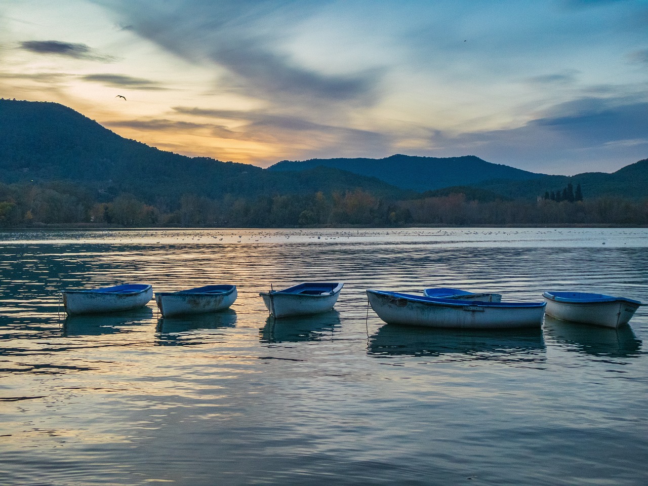 Lake Banyoles near Girona Spain