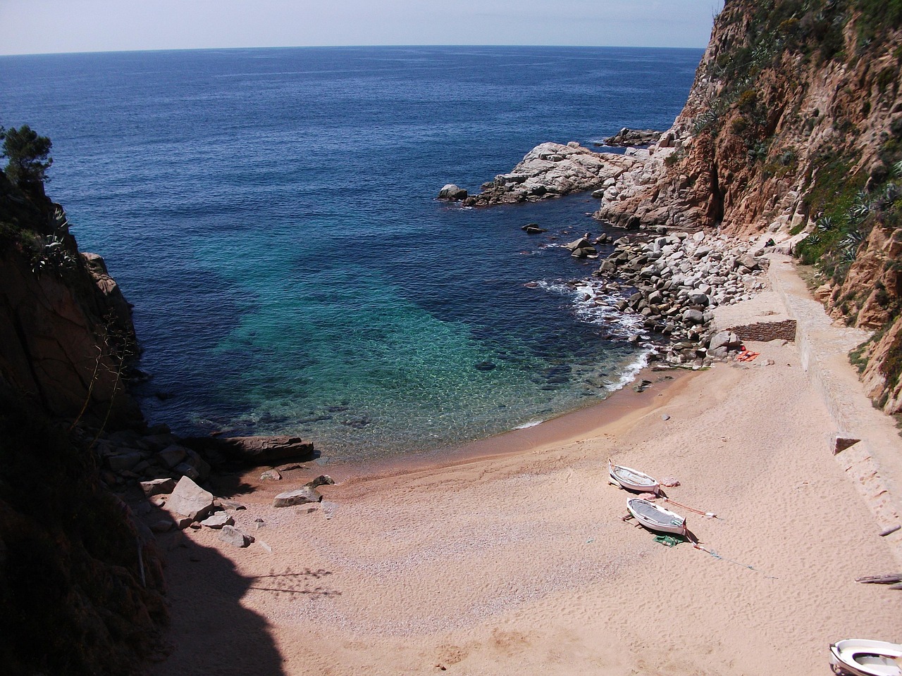 Tossa de Mar castle and beach near Girona