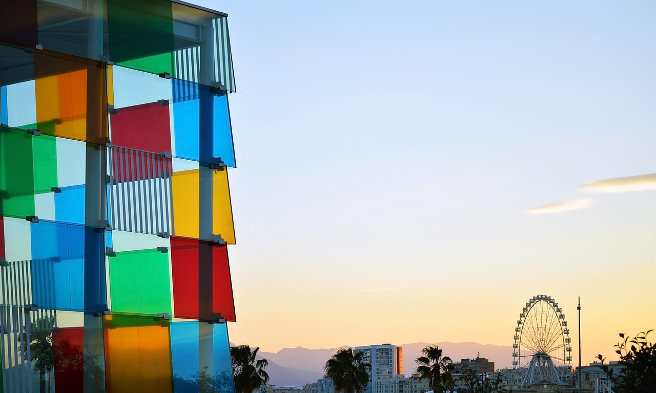Centre Pompidou Malaga colorful cube