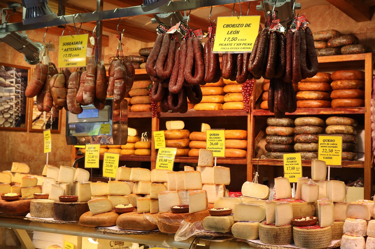 Stalls inside Mercat de lOlivar Palma