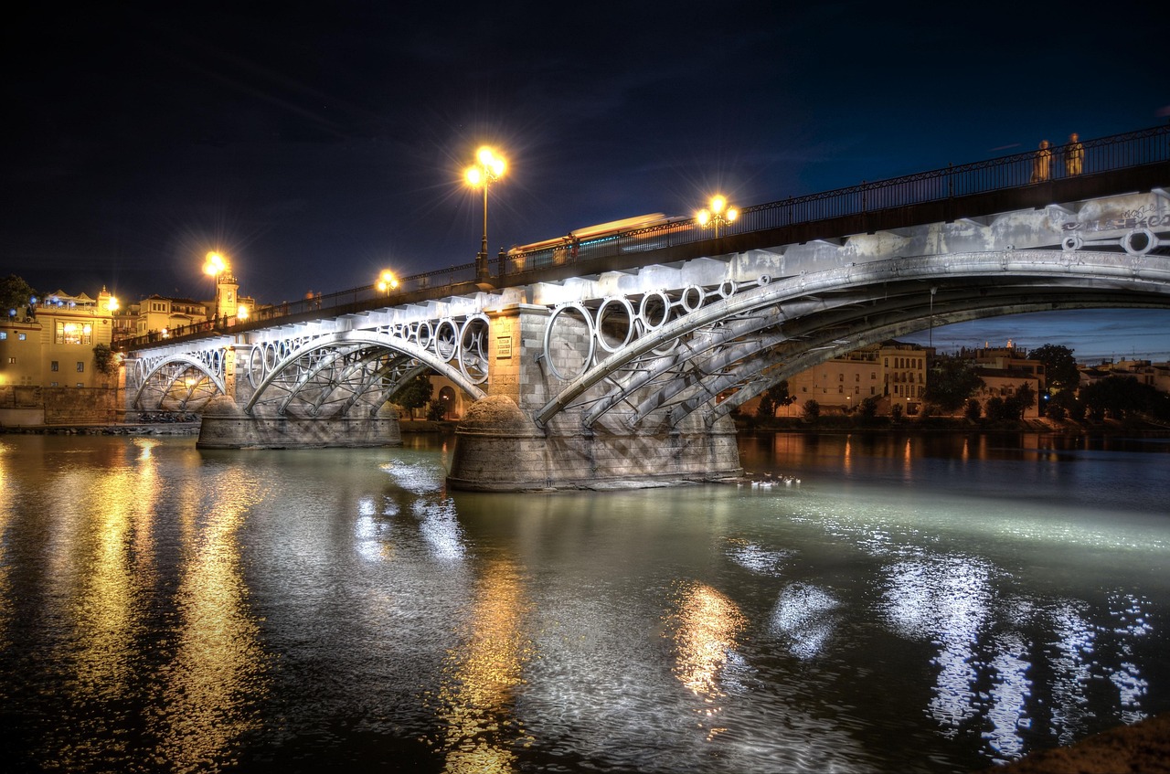 Puente de Triana bridge over the Guadalquivir River in Seville