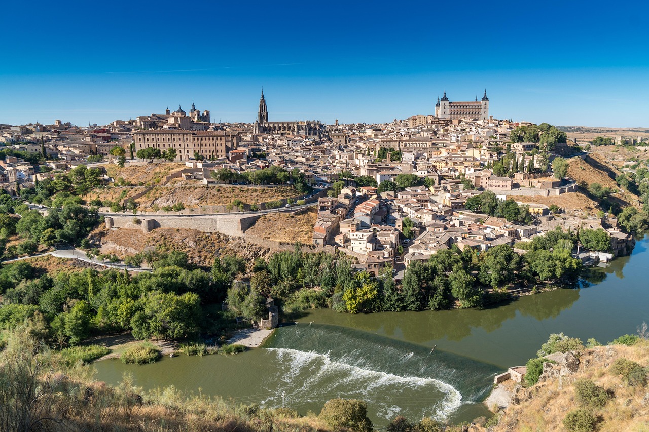 Toledo skyline and Tagus River view