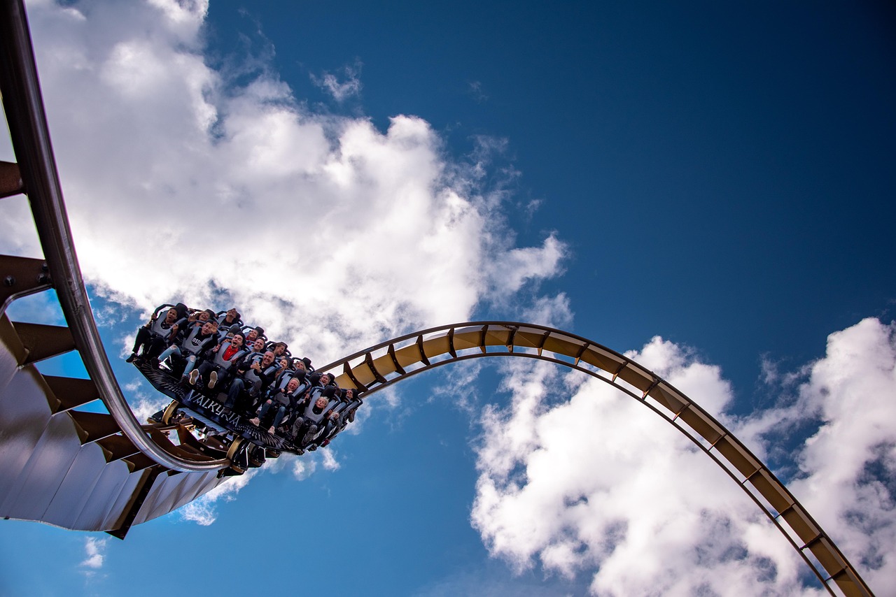 Liseberg amusement park roller coaster in Gothenburg