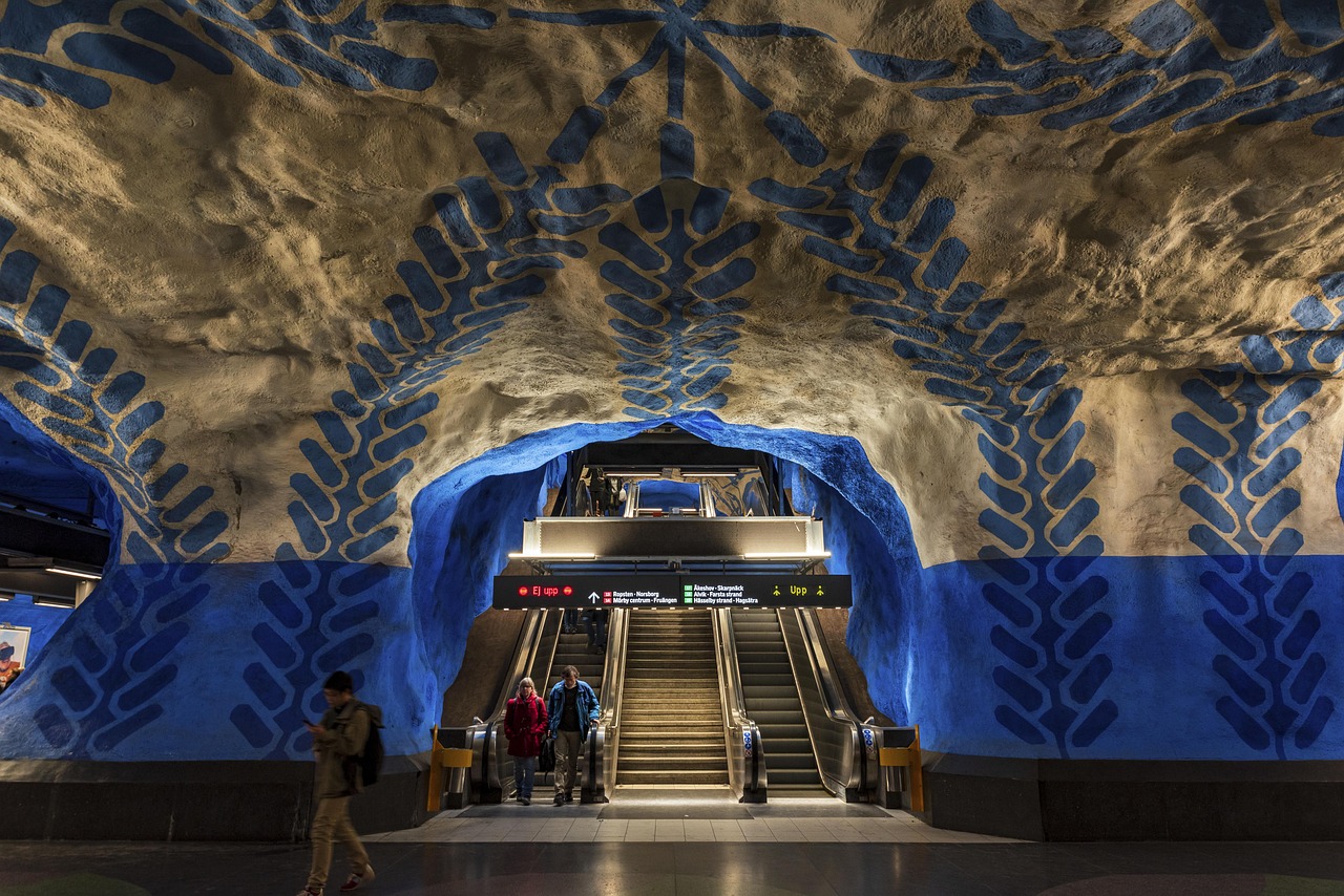 Stockholm metro art stations
