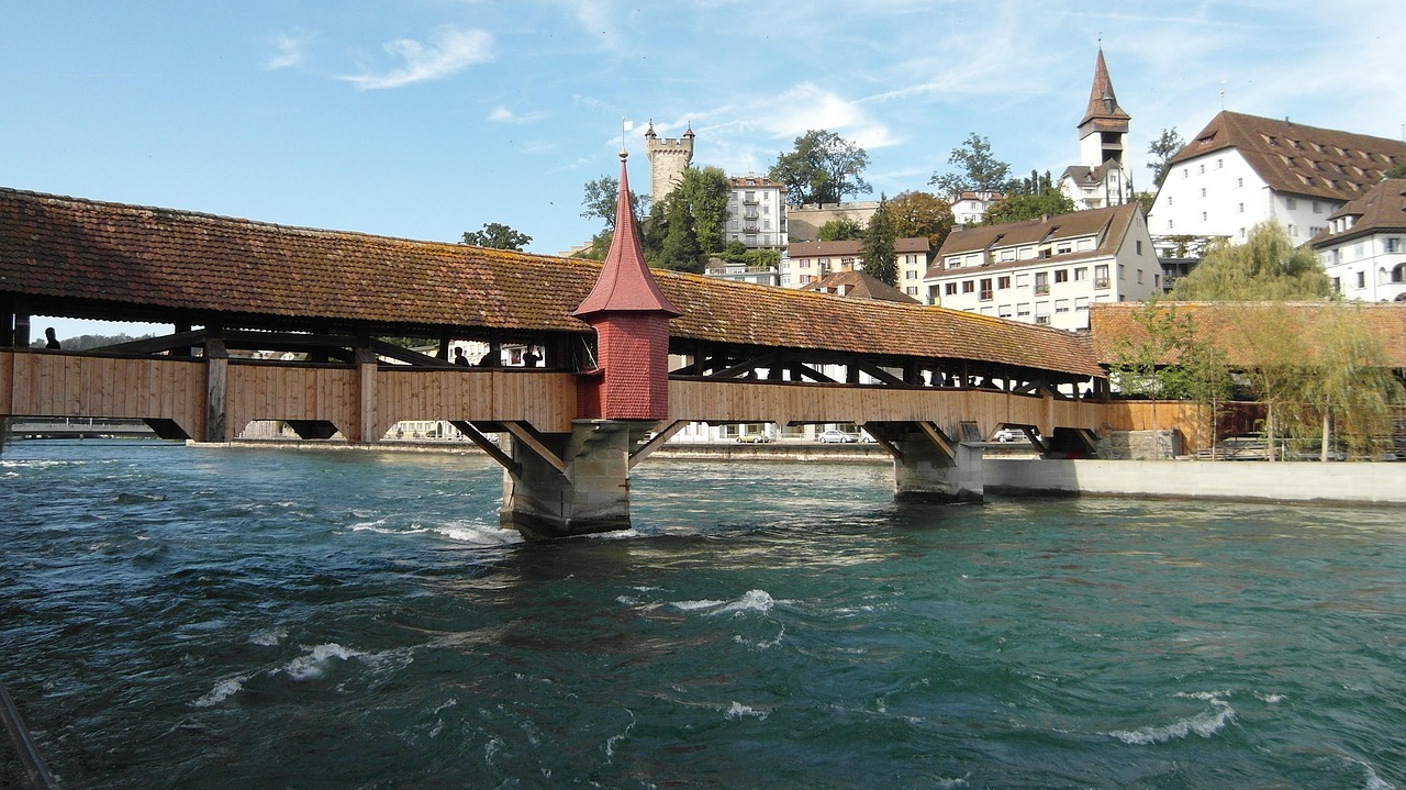 Spreuer Bridge over the Reuss in Lucerne