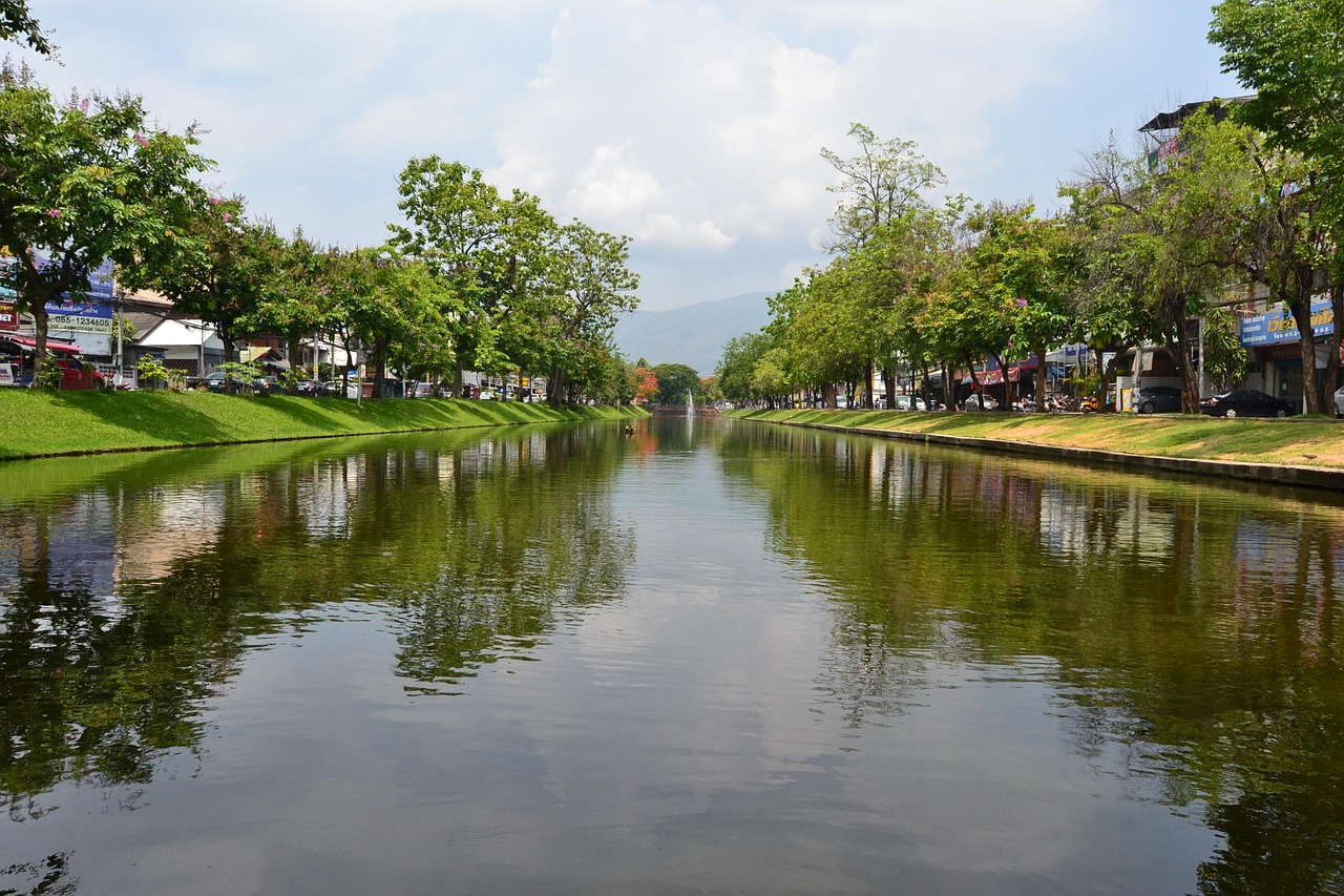 Chiang Mai Old City walls and moat