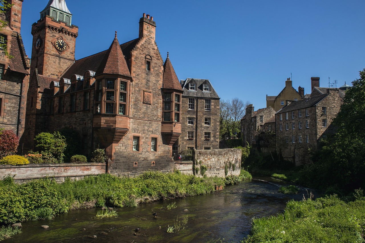 Dean Village on the Water of Leith in Edinburgh