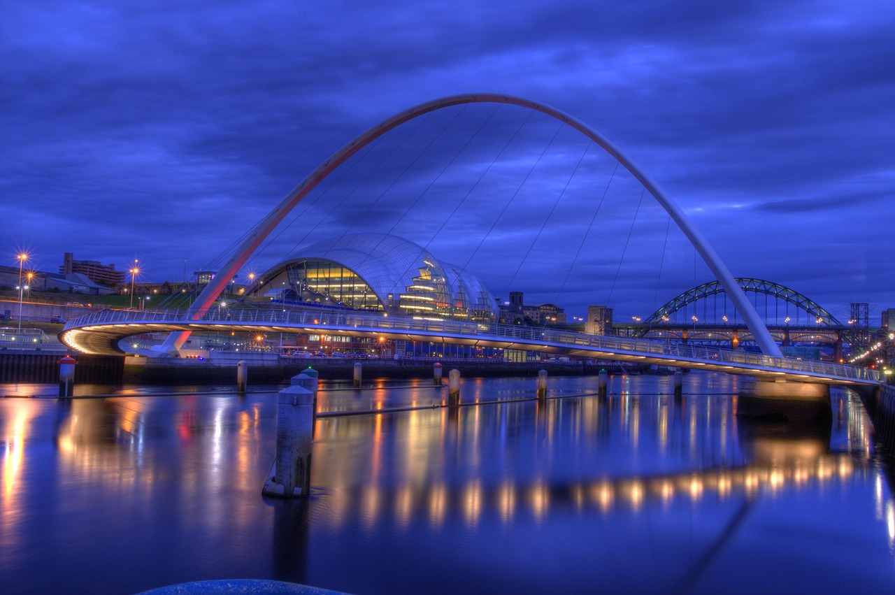 Gateshead Millennium Bridge in Newcastle