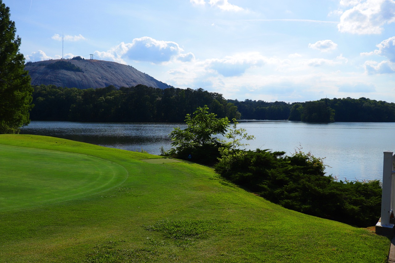 Lake view at Stone Mountain Park near Atlanta