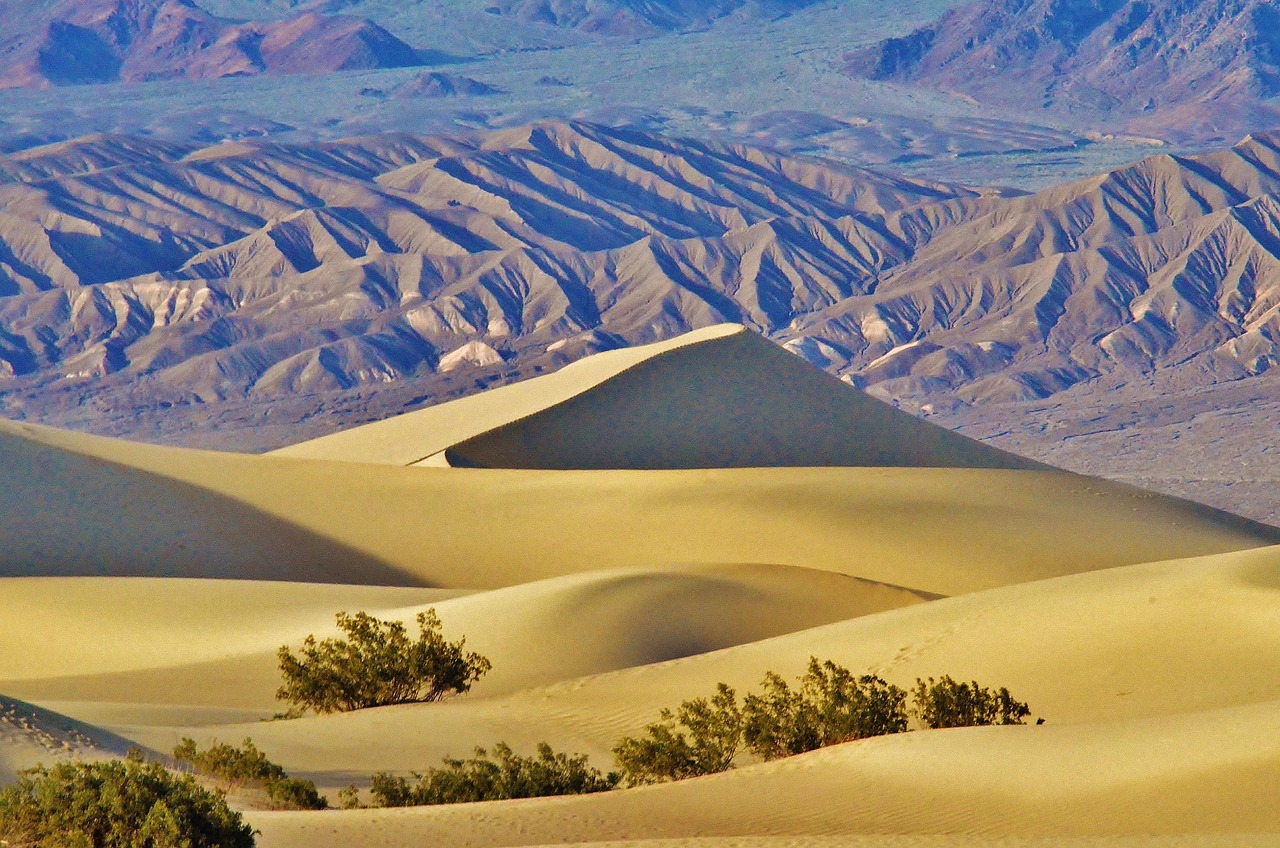 Death Valley National Park Mesquite Flat Sand Dunes at sunrise
