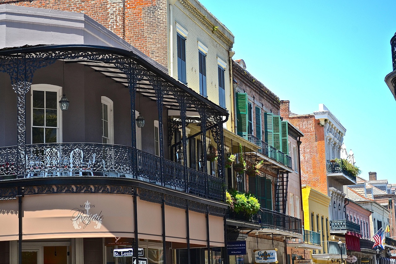 Historic street in the French Quarter of New Orleans