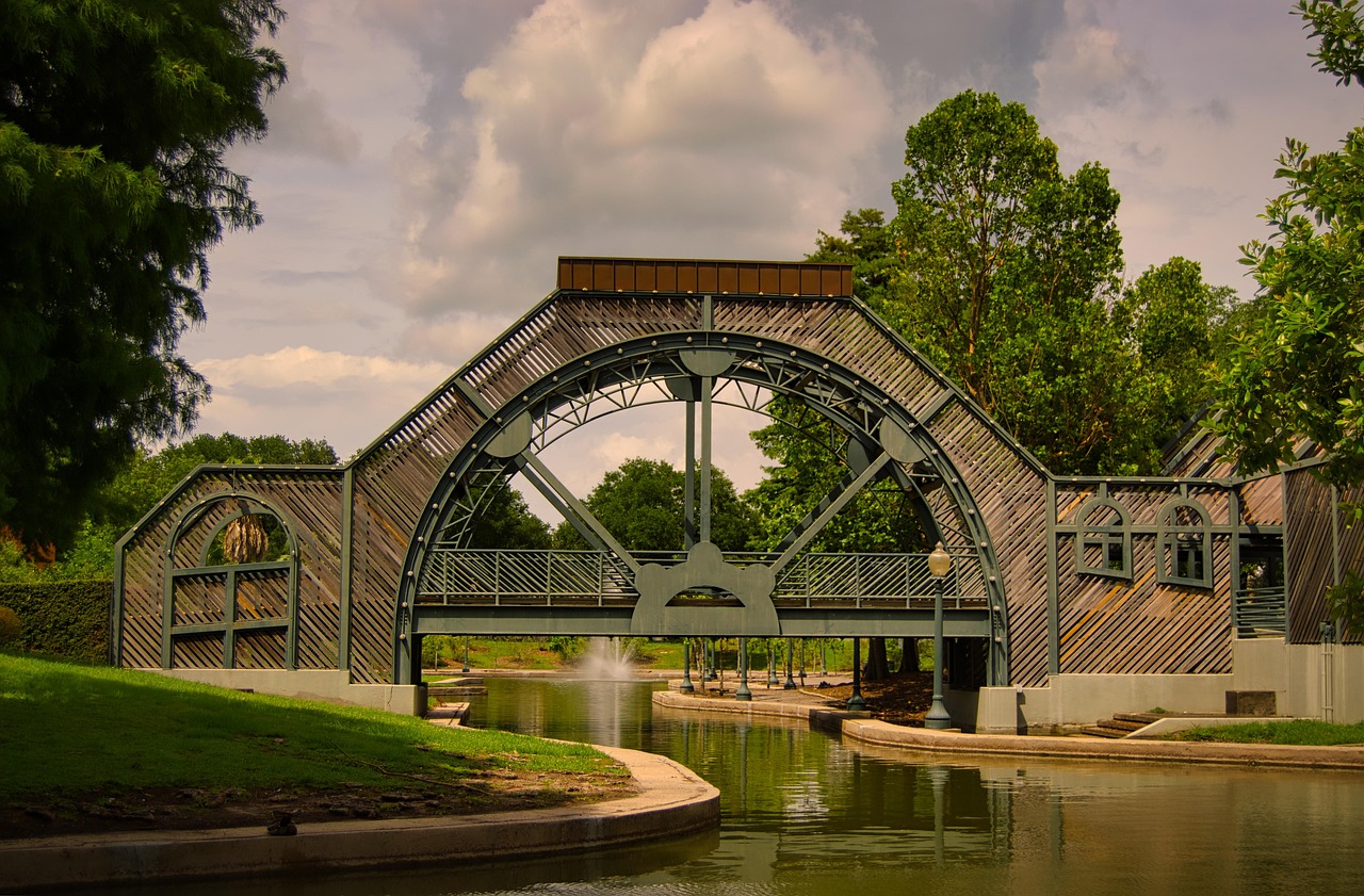 Bridge in Louis Armstrong Park New Orleans