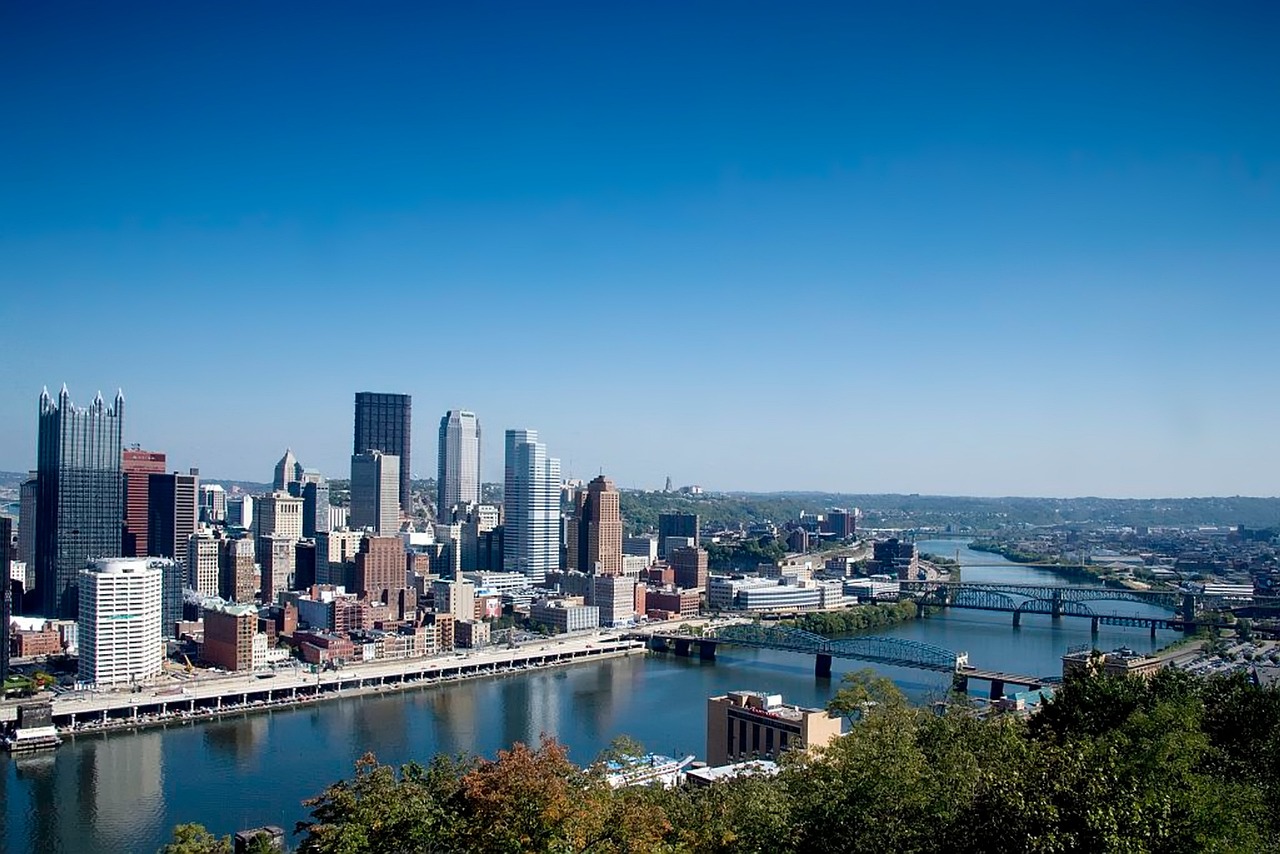 Pittsburgh's three rivers and bridges