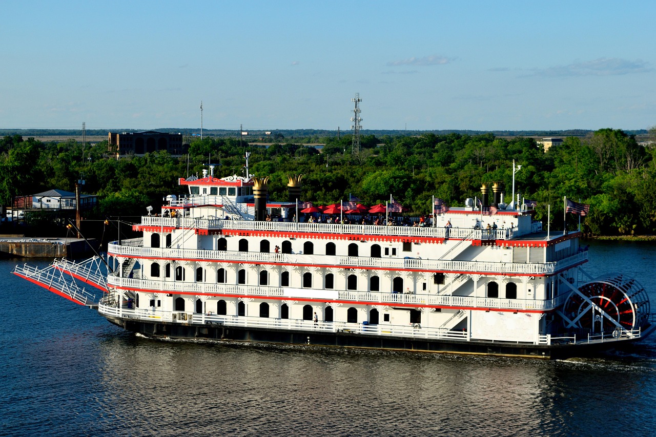 Riverboat on the Savannah River and River Street