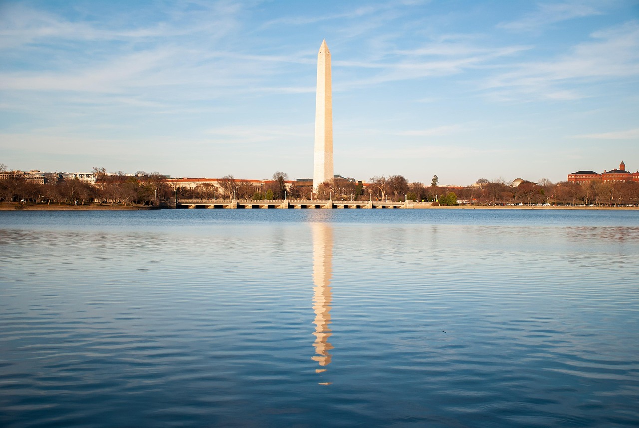 Tidal Basin with Jefferson Memorial in Washington