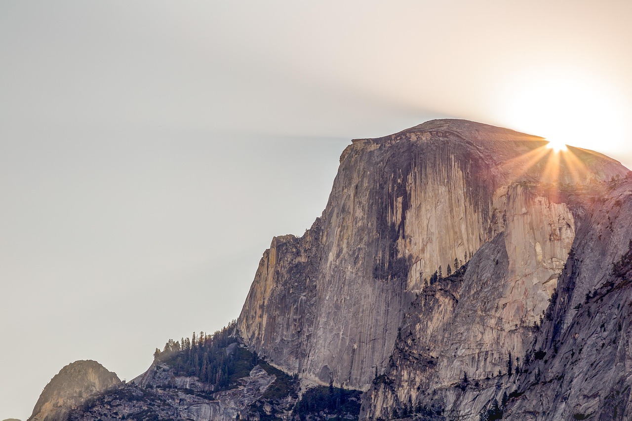 Half Dome granite peak above Yosemite