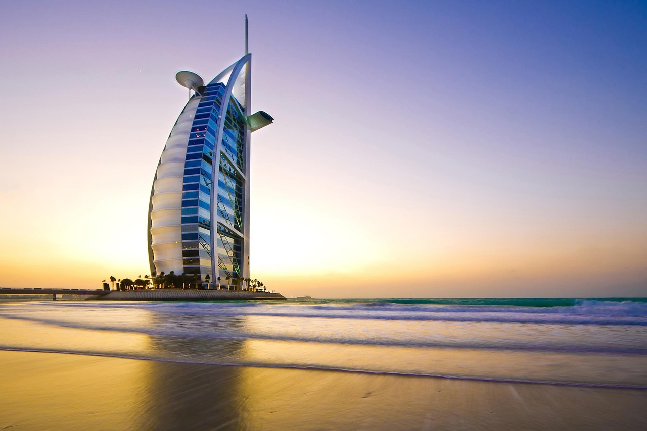 Burj Al Arab and Jumeirah Beach in Dubai