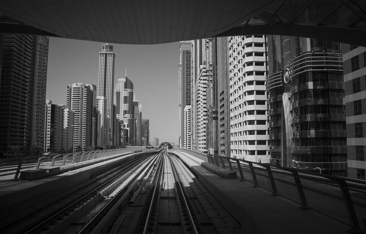 Dubai Metro train and station