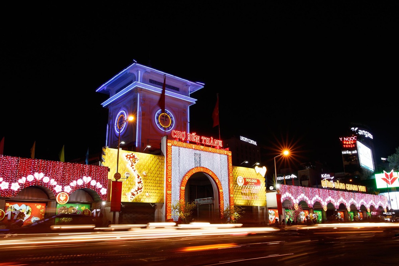 Ben Thanh Market inside view in Ho Chi Minh City